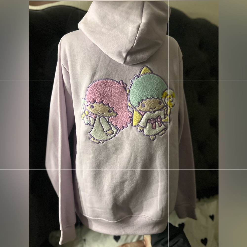 Little twin stars pastel purple pullover hoodie Sanrio sweater NEW 2021 Japan